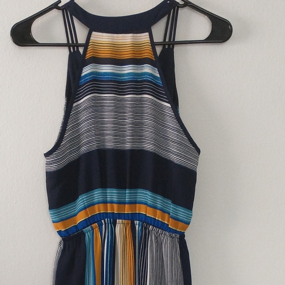 57" Stripped Maxi Dress with Side Slit - Picture 4 of 10
